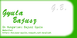 gyula bajusz business card